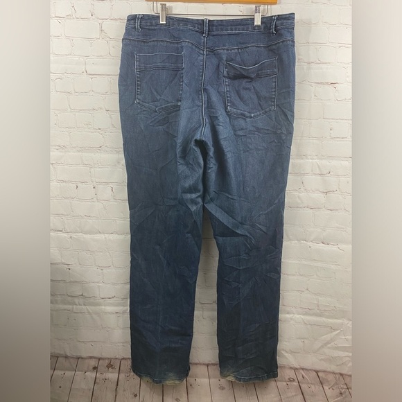 Coldwater Creek Jeans Womens Plus Size 16 Medium Wash High Waisted Straight Leg - Picture 2 of 10